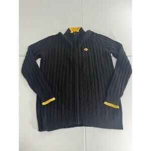 Iowa Hawkeyes Knitted Zip Up Jacket Size XL